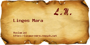 Linges Mara névjegykártya